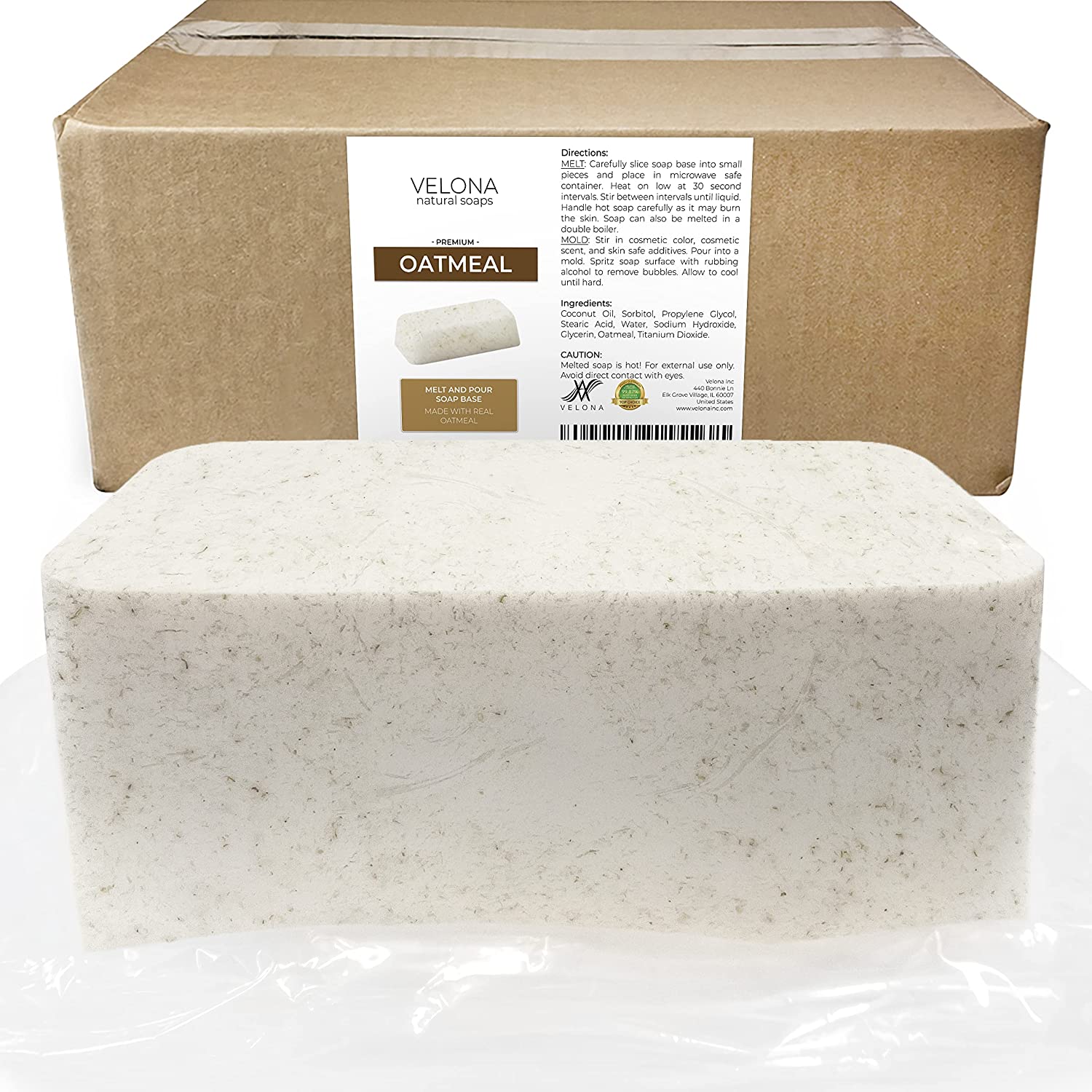 velona 25 LB - Oatmeal Soap Base SLS/SLES free | Melt and Pour | Natural  Bars For The Best Result for Soap-making