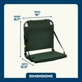 thumbnail image 4 of GCI Outdoor BleacherBack Stadium Seat With Cushioned Back Support for Bleachers, Hunter, 4 of 6