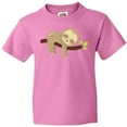 thumbnail image 3 of Inktastic Cute Sloth Sleeping On Tree Branch, Lazy Sloth Youth T-Shirt, 3 of 5