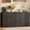 Black, variant on Whalefall 71" Modern Arched Sideboard Buffet Cabinet with Storage, Coffee Bar for Dining Room & Living Room, White