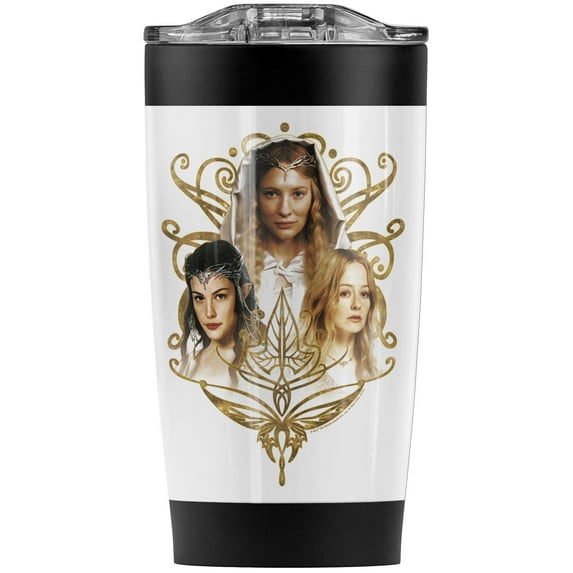 The Lord Of The Rings/Women Of Middle Earth Stainless Steel Tumbler 20 oz Coffee Travel Mug/Cup, Vacuum Insulated & Double Wall with Leakproof Sliding Lid | Great for Hot Drinks and Cold Beverages