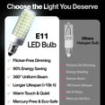 thumbnail image 4 of Bombilla LED 24 NHA y Faca E11, 7 W, 6000 K, luz diurna, 750 lm, 120 V, 4 of 6