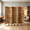 94.5inch Wide 6 Panel Brown, variant on 8 Panel Folding Room Divider, 67" Tall White Wood Louvered Privacy Screen, 126" Wide Freestanding Decorative Partition Wall for Bedroom, Living Room, Home Office & Apartment