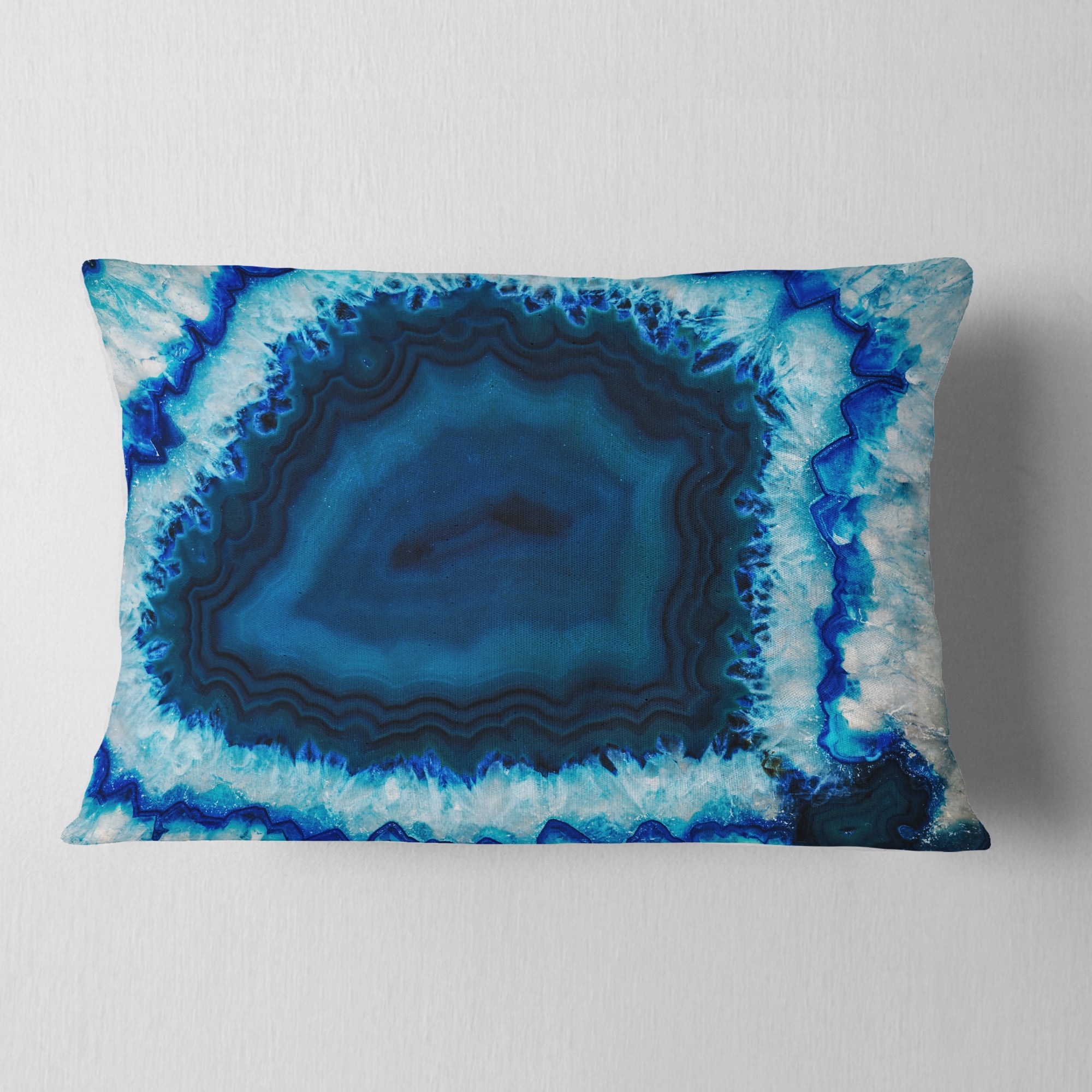 Designart Brazilian Thunder Egg - Abstract Throw Pillow - 12x20
