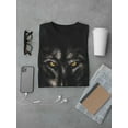thumbnail image 3 of GOSMITH Black Wolf On Black T-Shirt Men -Image by Shutterstock, Male Medium m, 3 of 4