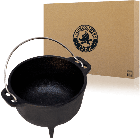 Backcountry Iron 4.75 inch Cauldron Cast Iron Country Kettle for Wicca and Witchcraft