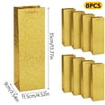 thumbnail image 2 of 8 Pcs Wine Gift Bags Gold, Single Bottle Paper Wine Bag Bulk for Party, Shopping, Retail Merchandise(11.5x9x35cm), 2 of 7