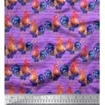 thumbnail image 1 of Soimoi polyester Crepe Fabric Text & Hen Bird Decor Fabric Printed Yard 42 Inch Wide, 1 of 1