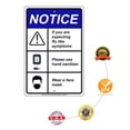 thumbnail image 4 of Notice IF You Are Expecting Flu Like Symtoms Novelty Display Unique Office Notice Outdoor Health and Safety Aluminum Metal Sign 18"x24", 4 of 5