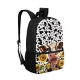 thumbnail image 2 of KUIFORTI Sunflower Funny Cow Kids Schoolbag 17 inch Big Capacity Stationery Daily Necessities Storage Bag Ergonomic Bookbag, 2 of 6