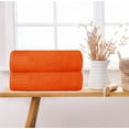 thumbnail image 3 of MyOwn 100% Premium Cotton 2 Pack Oversized Bath Towel Set 28x55 inches, Large Bath Towels, Ultra Absorbant Compact Quickdry & Lightweight Towel, Ideal for Gym Travel Camp Pool - Orange, 3 of 7
