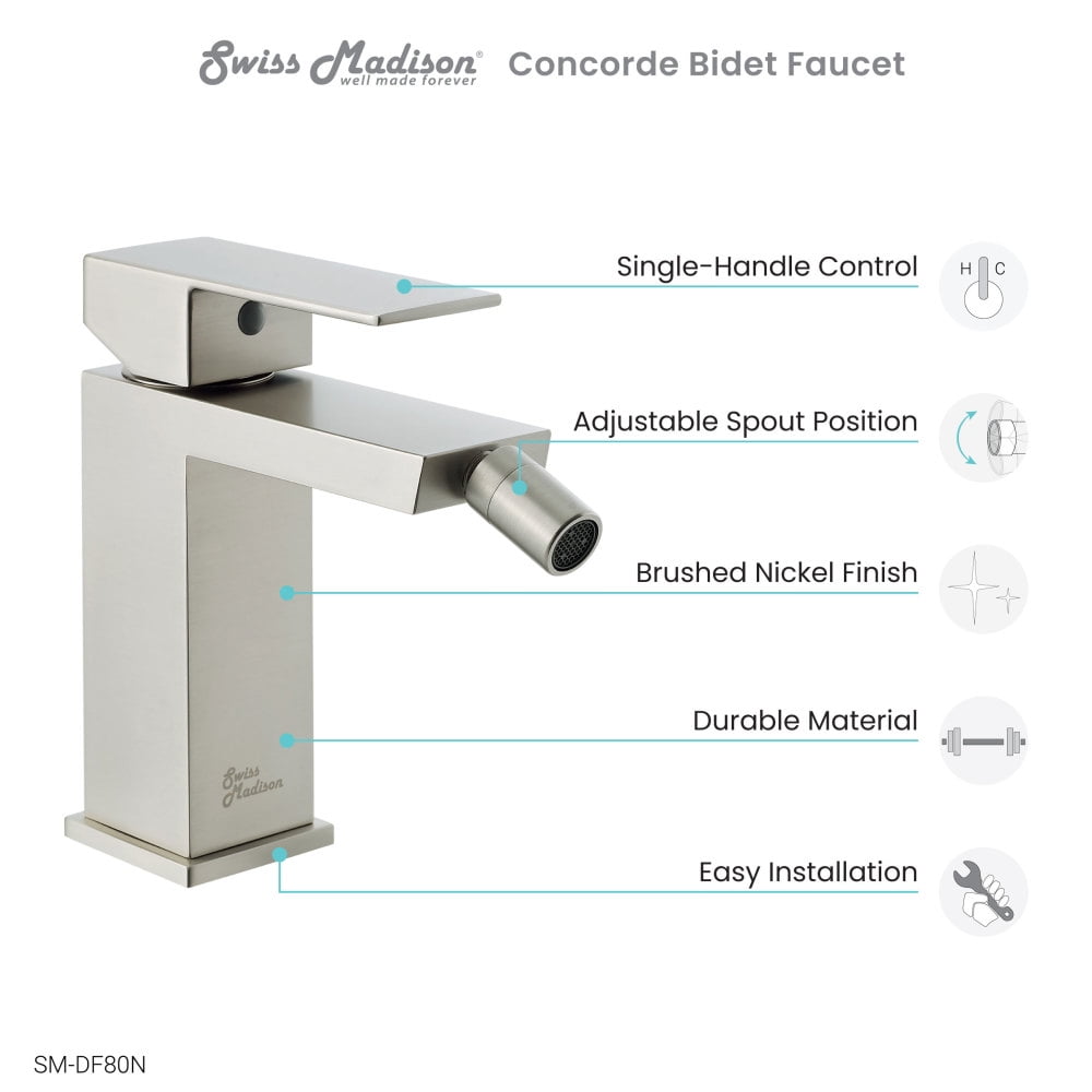 Concorde Bidet Faucet in Nickel