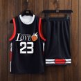 thumbnail image 2 of Summer Men's 23 Basketball Jersey Set Club Training Clothes Quick drying Breathable Mesh Material Tank Top Shorts Set, 2 of 5