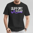 thumbnail image 2 of Support Squad Moebius Syndrome Awareness Purple T-Shirt, Rare Disease Support Tee, Purple Ribbon Awareness Shirt, Advocacy and Fundraising Apparel, 2 of 3