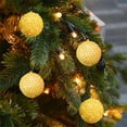 thumbnail image 5 of hulanddfd Velvet Christmas Ball Ornaments 1pc Yellow Shatterproof Xmas Balls Glitter Xmas Hanging Decoration for Tree Railing and Wedding Home Decor 8cm/3.15", 5 of 6