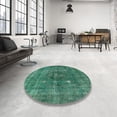 thumbnail image 4 of Ahgly Company Machine Washable Indoor Rectangle Industrial Modern SeaGreen Area Rugs, 8' x 10', 4 of 7