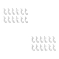 thumbnail image 1 of Ounissouiy 50 Pieces Curtain Rail Hooks Home Hardware Gliding Track Plastic Fittings Hangers Tools Curtains Fixators Clips Fixing Tracks Type2 NO2, 1 of 6