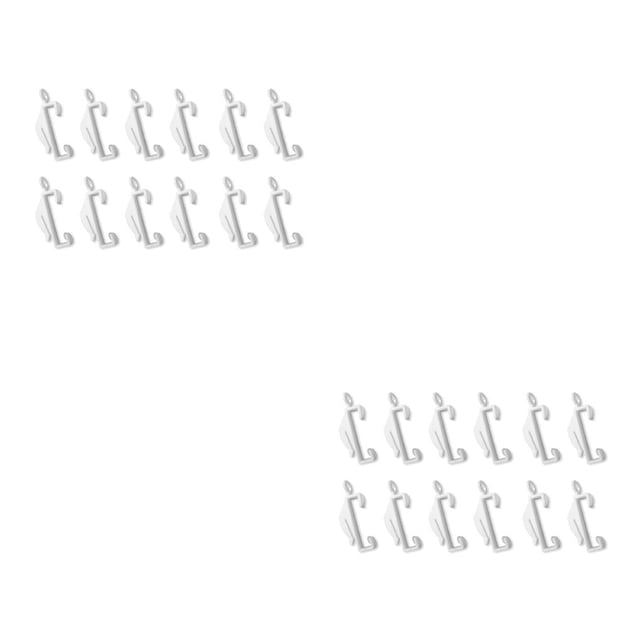 Ounissouiy 50 Pieces Curtain Rail Hooks Home Hardware Gliding Track Plastic Fittings Hangers Tools Curtains Fixators Clips Fixing Tracks Type2 NO2