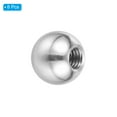 thumbnail image 3 of Uxcell M6 x 0.55'' Ball Nuts Knob 8 Pack Thread 304 Stainless Steel Round Blind Hole Screw Cap Cover Silver, 3 of 6