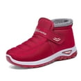 thumbnail image 5 of CAICJ98 Winter Boots Women Slip On Warm Lined Ankle Boots Waterproof Anti Slip Shoes Outdoor Women Snow Boots (Red,Size 6.5), 5 of 8