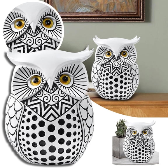 Clearance Desktop Ornament under $10,Resin Owl Decoration Resin Mini Owl Decoration Mini Handmade Statue Decoration Animal Character Decorations For Bedside Tables Fireplace Shelves Booksh