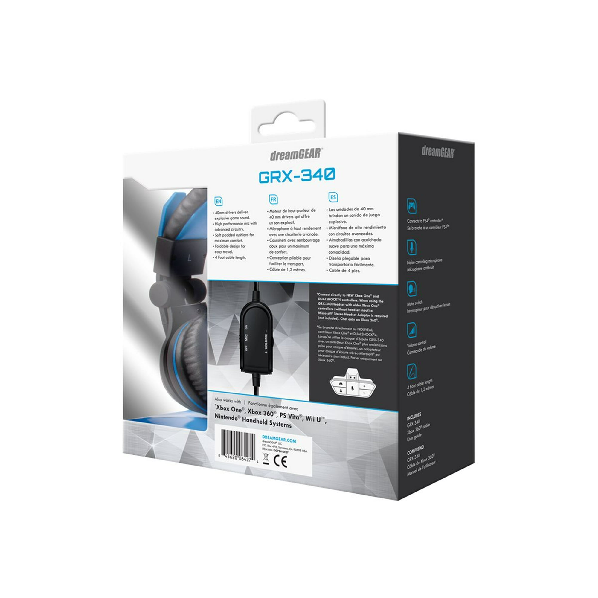 dreamGEAR GRX-340 FOR PS4 Headset full size wired mm