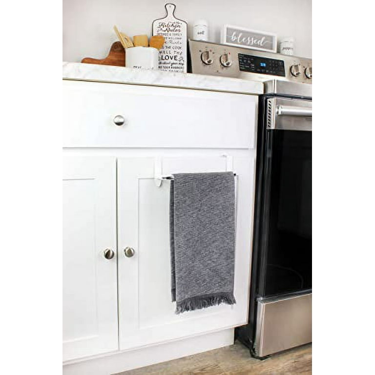 AuldHome Over Cabinet Towel Racks (2-Pack), Rustic Kitchen Towel
