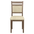 thumbnail image 4 of Inspire Modern Solid Wood & Fabric Dining Chair in Walnut & Beige (Set of 2), 4 of 6