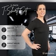 thumbnail image 5 of Lati Fashion 5 Pack Dry Fit Shirts for Women Workout Tops Short Sleeve V Neck Womens T Shirts for Yoga Running Pilates S-3X, 5 of 6