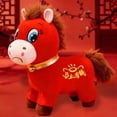 thumbnail image 4 of Misright Crying Horse Horse Plush Toy For Luck Prosperity Home Decoration Soft Cotton Filled, 4 of 10