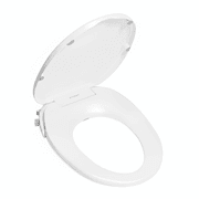TUSHY Wave Bidet Seat with Self Cleaning Nozzle, DuoFlow Front and Rear Wash, Soft Close Lid, Easy Install For Elongated Toilet (Platinum Knob)