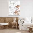thumbnail image 2 of Stupell Industries He Is Our Help & Shield Floral Painting Wrapped Canvas Canvas Art Print Wall Art, 36 x 48, 2 of 7