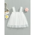 thumbnail image 2 of GXFC Toddler Baby Girl Tulle Dress  Sleeveless Solid Layered Tutu Dress White 6M-5T, 2 of 9