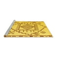 thumbnail image 2 of Ahgly Company Machine Washable Indoor Round Solid Yellow Modern Area Rugs, 5' Round, 2 of 4