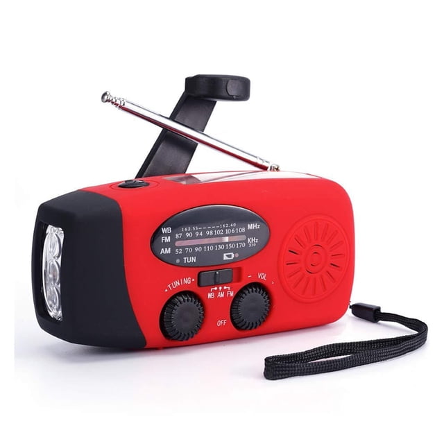 Multifunction Radio Solar Hand Crank FM /AM WB Weather Radios Emergency Flashlight 2000mAh Power Bank ,Handy Bright