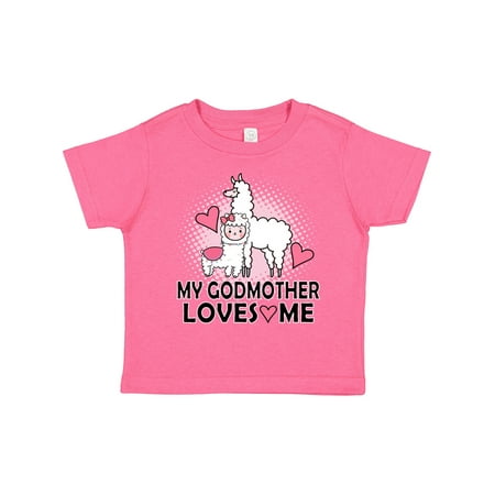 

Inktastic My Godmother Loves Me Llama Gift Toddler Toddler Girl T-Shirt