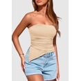 thumbnail image 4 of Top Tubo Sin Tirantes Fruncido Apricot Talla L PRETTYGARDEN, 4 of 8
