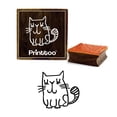 thumbnail image 1 of Printtoo Sleeping Cat Design Square Wooden Rubber Stamp Scrap-booking Block-5 x 5 Inches, 1 of 2