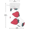 thumbnail image 3 of SKYSONIC Summer Strawberry Christmas Stockings Personalized Large Christmas Stocking Cute Snowflake Stockings 18 Inch Xmas Stocking for Xmas Decorations and Holiday Family Party Decor Xmas Gifts, 3 of 7