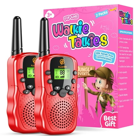 Walkie Talkies for Kid, 2 Way Radio, Toy for Boys Girls Aged 3-12, Birthday Gifts for 5 6 7 8 Year Old Boys-2 Pack
