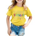thumbnail image 4 of Boys T Shirts Kids Toddler Girl Summer Short Sleeve Birthday Tee Crewneck Casual Basic T Shirt Baby Girl Summer Clothes Yellow 4 Years-5 Years, 4 of 4