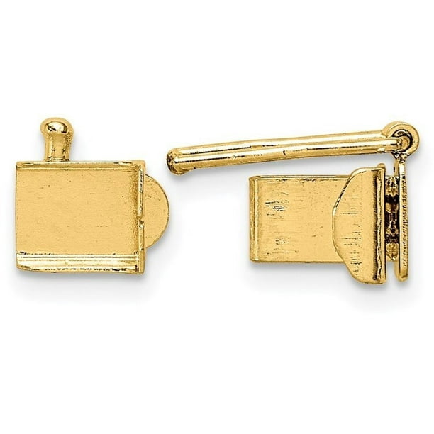4mm 14k Yellow Gold Folded Tongue and Box Clasp