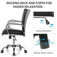 thumbnail image 6 of Gymax PU Leather Office Chair High Back Conference Task Chair w/Armrests Black, 6 of 10