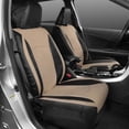 thumbnail image 2 of Fundas para asientos de coche Motor Trend, de piel sintética, color beige, asientos delanteros, 2 of 6