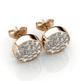 thumbnail image 7 of Cate & Chloe Nelly 18k Rose Gold Plated Pave Stud Earrings with Swarovski Crystals Gift for Women, 7 of 7