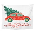 thumbnail image 1 of ZEALGNED Beetle Christmas Tree Car and Snow for City Vintage Automobile Cartoon Cold Wall Art Hanging Tapestry Home Decor for Living Room Bedroom Dorm 60x80 inch, 1 of 2