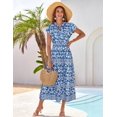 thumbnail image 4 of Vestido GRACE KARIN con estampado floral bohemio de verano con bolsillos para mujer, 4 of 5