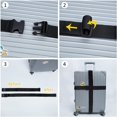 thumbnail image 4 of Correas de equipaje Cinturones de maleta Correas de embalaje ajustables anchas Accesorios de viaje, Negro, 4 of 5