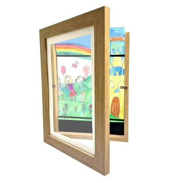 Kids Art Frame | Kids Art Frames Front Opening | Kids Artwork A4 Picture Frames Changeable | Artwork Display Storage Frames for Children Drawing Crafting