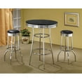thumbnail image 2 of Bowery Hill Table de Pub Rond de 30 Pouces en Noir et Chrome, 2 of 3